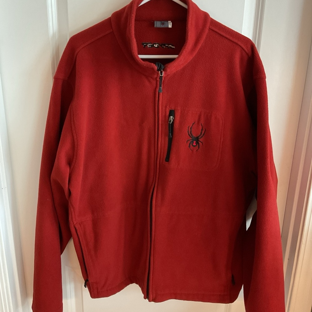 Spyder - Full Zip Fleece Jacket - Rust - Men’s Size X-Large - Picture 2 of 13